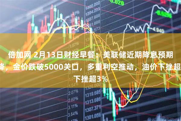 倍加网 2月13日财经早餐：美联储近期降息预期下降，金价跌破5000关口，多重利空推动，油价下挫超3%